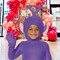Toddler Teletubbies Purple Tinky-Winky Costume Polyester Outfit with Hood & Mittens